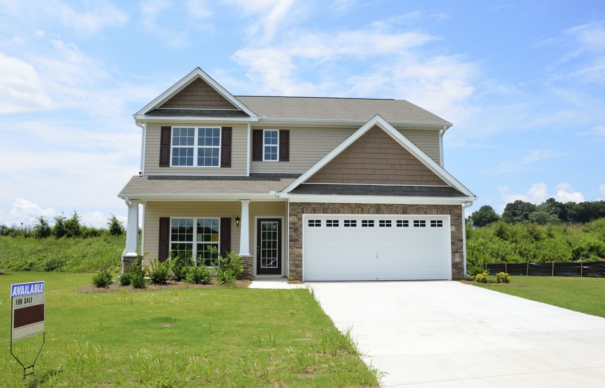 Modern blue house with front porch